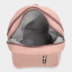Brink Women's Pink Polyurethane Backpack - (M532)