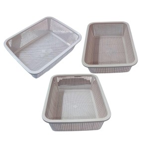 Plastic Storage Basket set of 3 | Multipurpose Rectangular Organizer Basket for Kitchen, Bathroom, Office & Home for daily use.