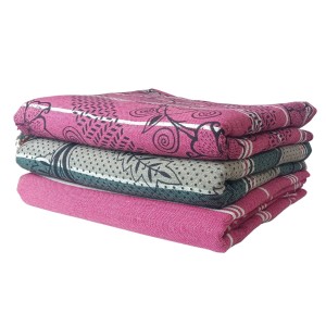 Hitech Sales Single Bed Khadi Cotton Khes Comforter Blanket Chadar for All Seasons, Soft Lightweight Thin Layer Multicolor Chadar Set of 3