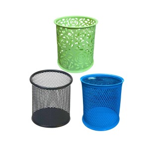 Mesh Metal Pen Stand/Pencil Holder for Office Desk | Multipurpose Stationery Organizer for Pens, Pencils, Markers & Tools (Multicolor) (Set of 3) (Multicolor)