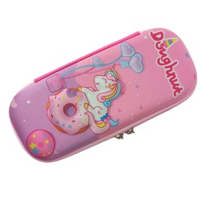 3D Hard Cover Large Capacity Waterproof Cute Pencil Case Stationery Cosmetic Box with Compartments Pencil Case for Kids Boys Cute Pen Pouch for Kindergarten and School (dinghunt)