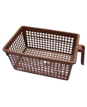 Hi Tech Sales No. 1 Basket for Fruit, vagitable, Stationary, Storage Basket & Container Small (Colour-Navy Blue, Brown, Chocolate), Plastic Handy Basket. (Chocolate)