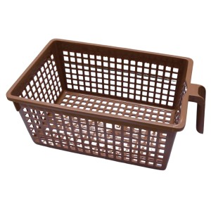 Hi Tech Sales No. 1 Basket for Fruit, vagitable, Stationary, Storage Basket & Container Small (Colour-Navy Blue, Brown, Chocolate), Plastic Handy Basket. (Chocolate)