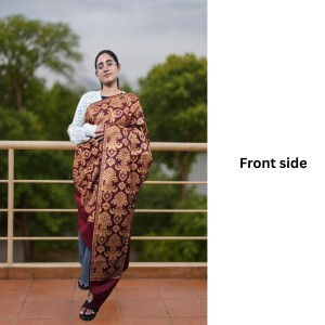 Women’s Traditional Shawl | Soft & Warm Winter Wrap Stole | Elegant Ethnic Design for Casual | Fashion Shawl for Women (Maroon)