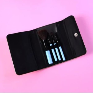 4-in-1 Professional Makeup Brush Set with Premium Storage Pouch | Soft Bristle Face & Eye Makeup Brushes for Foundation, Blush, Eyeshadow & Blending | Portable Cosmetic Brush Kit for Women.