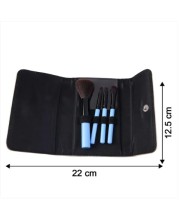 4-in-1 Professional Makeup Brush Set with Premium Storage Pouch | Soft Bristle Face & Eye Makeup Brushes for Foundation, Blush, Eyeshadow & Blending | Portable Cosmetic Brush Kit for Women.