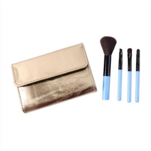 4-in-1 Professional Makeup Brush Set with Premium Storage Pouch | Soft Bristle Face & Eye Makeup Brushes for Foundation, Blush, Eyeshadow & Blending | Portable Cosmetic Brush Kit for Women.