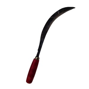 Handheld Garden Sickle with Sharp Curved Steel Blade & Wooden Handle | Multipurpose Grass Cutter for Farming, Harvesting & Weeding | Durable Manual Tool for Home Garden & Agriculture Use