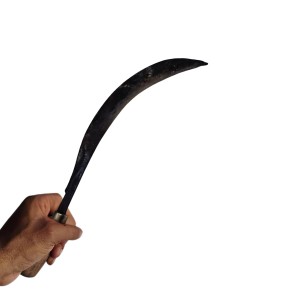 Handheld Garden Sickle with Sharp Curved Steel Blade & Wooden Handle | Multipurpose Grass Cutter for Farming, Harvesting & Weeding | Durable Manual Tool for Home Garden & Agriculture Use