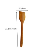 Wood Chapati Turner Spatula | Handmade Wooden Cooking Spoon for Roti, Dosa & Non-Stick Cookware | Natural Kitchen Utensil with Long Handle