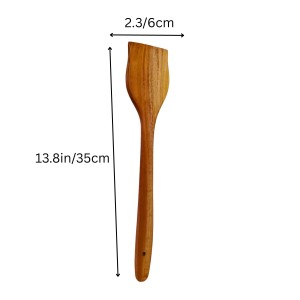 Wood Chapati Turner Spatula | Handmade Wooden Cooking Spoon for Roti, Dosa & Non-Stick Cookware | Natural Kitchen Utensil with Long Handle