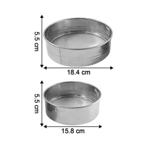 Stainless Steel Fine Mesh Atta Chalni Sieve Set (2 Piece) | Multipurpose Flour Sifter & Kitchen Strainer for Atta, Maida, Suji, Rice Flour & Baking Use