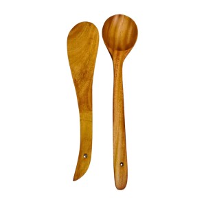 Wooden Cooking Spoon & Spatula Set â€“ Natural Teak Wood Kitchen Utensils, Non-Stick Safe, Heat Resistant, Eco-Friendly Handcrafted Cooking Tools for Home & Kitchen Use
