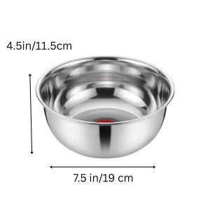 Stainless Steel Multipurpose Bowl for Kitchen & Dining | Deep Mixing Bowl for Serving, Washing & Food Preparation | Rust Resistant Mirror Finish Utility Bowl for Home Use