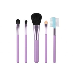 Makeup Brush Set of 5 â€“ Professional Face & Eye Brushes Kit with Soft Bristles | Foundation, Blush, Eyeshadow & Eyebrow Brushes | Lightweight Blue Handle Cosmetic Tools (3 Colors may vary)