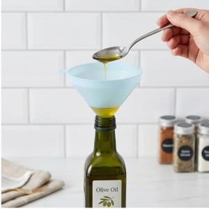 Multipurpose Plastic Funnel with Wide Mouth & Narrow Spout | Lightweight Liquid Transfer Funnel for Kitchen, Oil, Water & Storage Bottles | Durable & Easy to Use