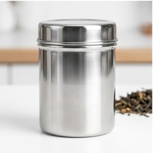 Stainless Steel Tea Canister Set of 4 | Airtight Storage Container for Tea, Coffee & Sugar | Durable Rust-Resistant Kitchen Storage Jars with Lid