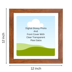 Baby Krishna Digital Photo In Square Frame, Size 12x12 Inch | Hindu Religious Picture For Home Temple, Office & Gift | Wall Art & Pooja Decor (F10577)