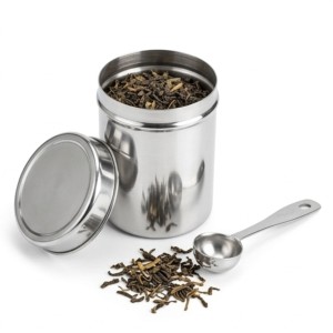 Stainless Steel Tea Canister Set of 4 | Airtight Storage Container for Tea, Coffee & Sugar | Durable Rust-Resistant Kitchen Storage Jars with Lid