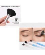 Makeup Brush Set of 5 â€“ Professional Face & Eye Brushes Kit with Soft Bristles | Foundation, Blush, Eyeshadow & Eyebrow Brushes | Lightweight Blue Handle Cosmetic Tools (3 Colors may vary)