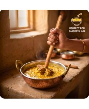 Wooden Dal Ghotni Traditional Hand Masher | Wooden Dal Mathani for Kitchen | Handmade Dal Whisker for Mixing Dal, Kadhi & Curry | Wooden Kitchen Tool (2)