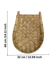 Handmade Bamboo Kulo Basket for Puja & Kitchen Use | Traditional Bengali Bamboo Soop Tray for Grain Cleaning & Decoration(à¦¬à¦¾à¦à¦¶à§‡à¦° à¦•à§à¦²à§‹) (Small)