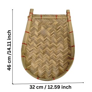 Handmade Bamboo Kulo Basket for Puja & Kitchen Use | Traditional Bengali Bamboo Soop Tray for Grain Cleaning & Decoration(à¦¬à¦¾à¦à¦¶à§‡à¦° à¦•à§à¦²à§‹) (Small)