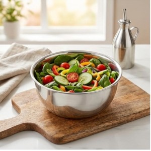 Stainless Steel Multipurpose Bowl for Kitchen & Dining | Deep Mixing Bowl for Serving, Washing & Food Preparation | Rust Resistant Mirror Finish Utility Bowl for Home Use
