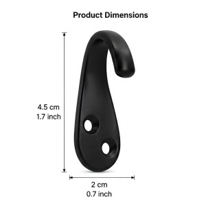 Black Metal Wall Hooks |Wall Mount Hooks for Clothes, Bags, Coats, Hats, Keys & Towels | Rust Resistant Curtain Holdback Hooks for Bathroom, Bedroom, Kitchen & Office | Includes 12 Screws | Pack of 6 Black Metal Wall Hooks |Wall Mount Hooks for Clothes, Bags, Coats, Hats, Keys & Towels | Rust Resistant Curtain Holdback Hooks for Bathroom, Bedroom, Kitchen & Office | Includes 12 Screws | Pack of 6