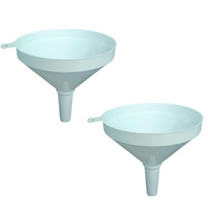 Plastic Funnel Set of 2 | Wide Mouth Multipurpose Liquid Transfer Funnel | Food Grade Durable Funnel for Kitchen, Oil, Water, Juice, Bottles| Easy Pour No-Spill Design