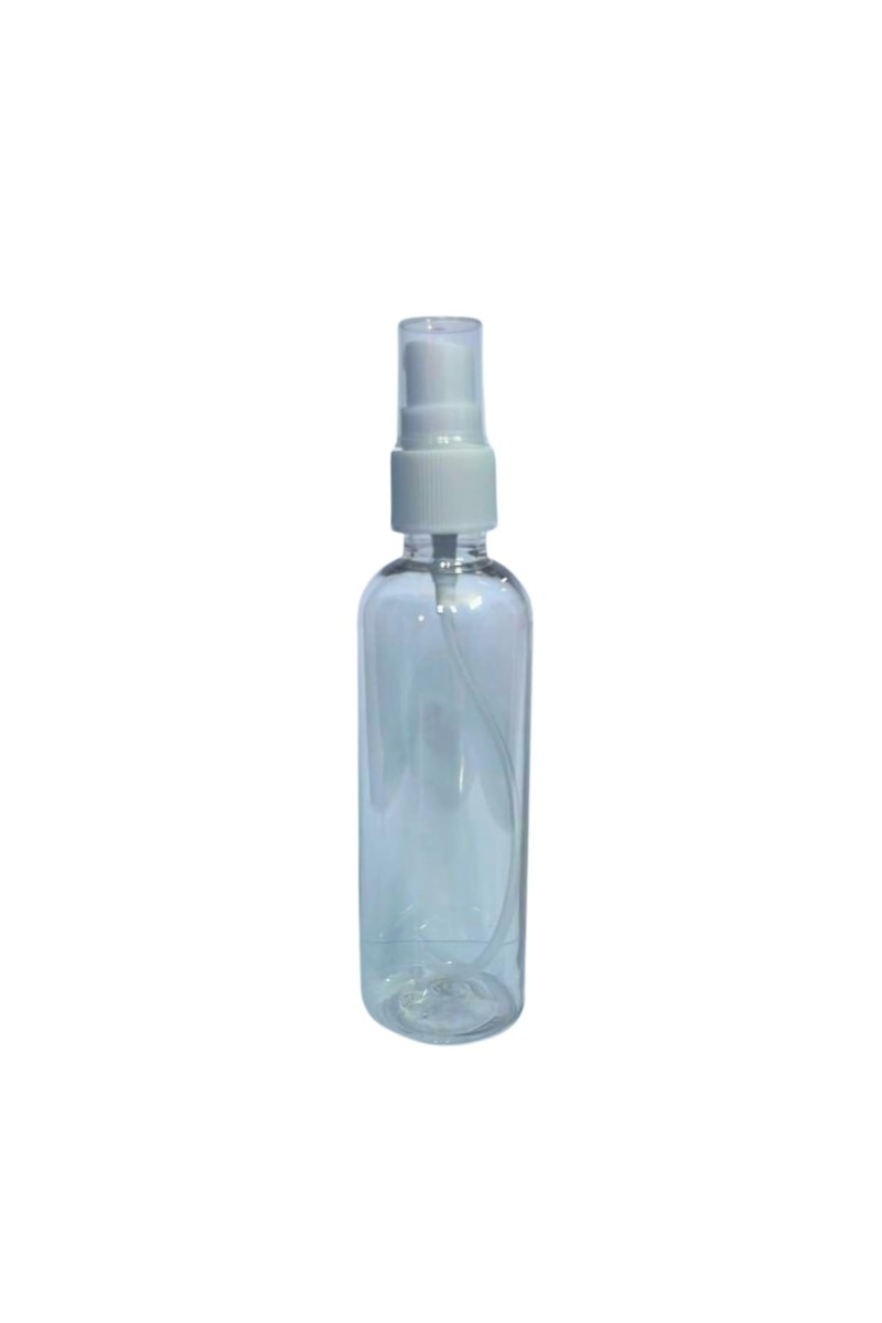 Transparent Plastic Spray Bottle with Fine Mist Sprayer | Refillable Empty Spray Bottle for Sanitizer, Hair Spray, Face Mist, Cleaning & Travel Use | Lightweight Bottle for Home & Salon Use 100ml