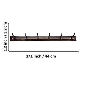 Wall Mounted Clothes Hanger Rack with 6 Hooks | Heavy Duty Metal Wall Hanger for Clothes, Towels, Bags, Keys & Accessories | Space Saving Wall Organizer for Home, Bedroom, Bathroom & Office Wall Mounted Clothes Hanger Rack with 6 Hooks | Heavy Duty Metal Wall Hanger for Clothes, Towels, Bags, Keys & Accessories | Space Saving Wall Organizer for Home, Bedroom, Bathroom & Office