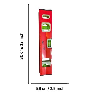 12 Inch Spirit Level Tool with 3 Bubble Vials & Built-in Measuring Scale | Heavy Duty Magnetic Level for Horizontal, Vertical & 45° Angle Measurement | Ideal for Construction, Carpentry & DIY Projects 12 Inch Spirit Level Tool with 3 Bubble Vials & Built-in Measuring Scale | Heavy Duty Magnetic Level for Horizontal, Vertical & 45° Angle Measurement | Ideal for Construction, Carpentry & DIY Projects