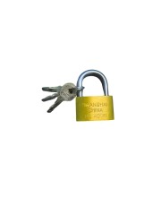 Brass Padlock with Keys | Heavy Duty Metal Security Lock for Doors, Gates, Cabinets, Lockers, Luggage & Storage | Durable Anti-Rust Safety Padlock with 3 Keys (Pack of 1)