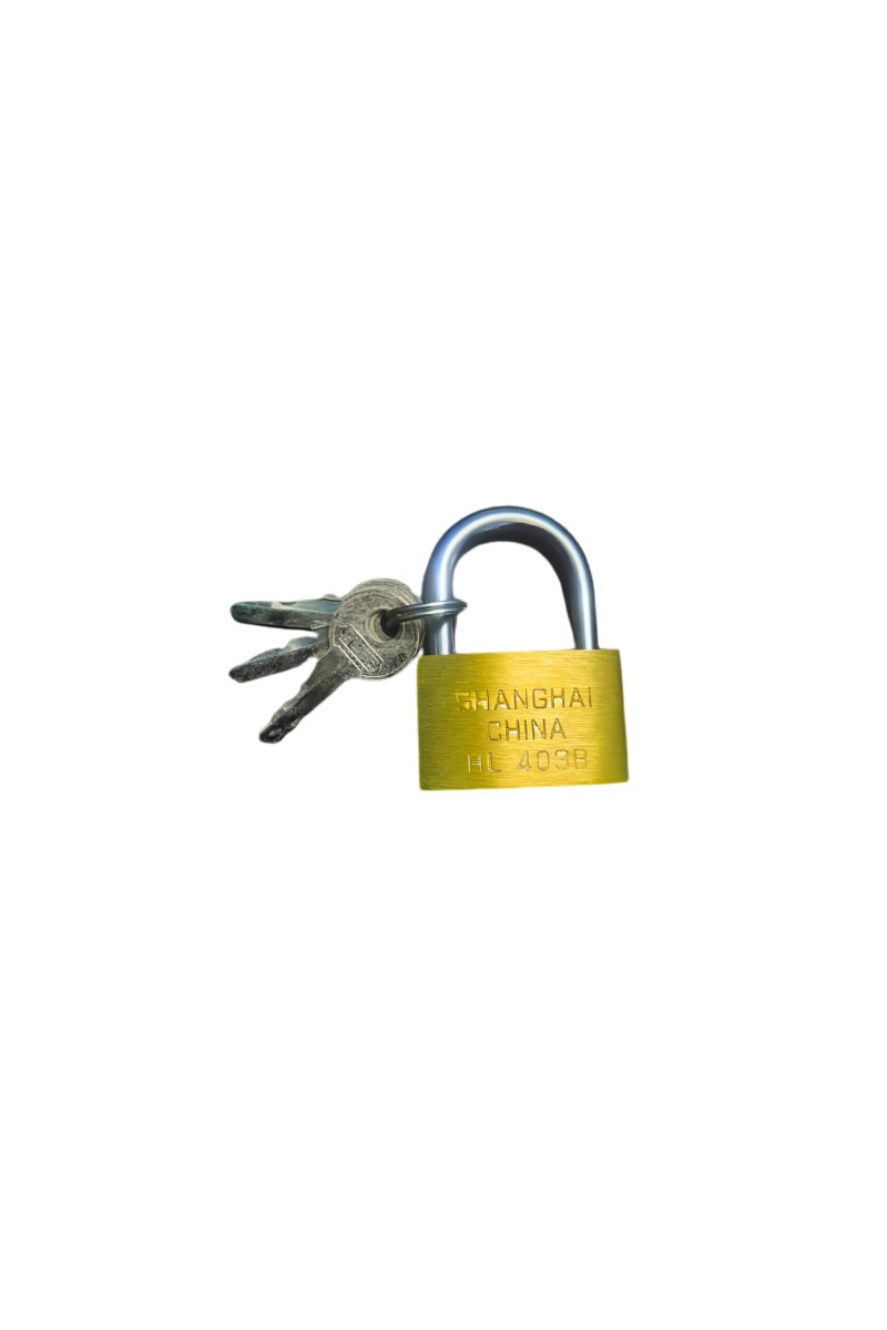 Brass Padlock with Keys | Heavy Duty Metal Security Lock for Doors, Gates, Cabinets, Lockers, Luggage & Storage | Durable Anti-Rust Safety Padlock with 3 Keys (Pack of 1)