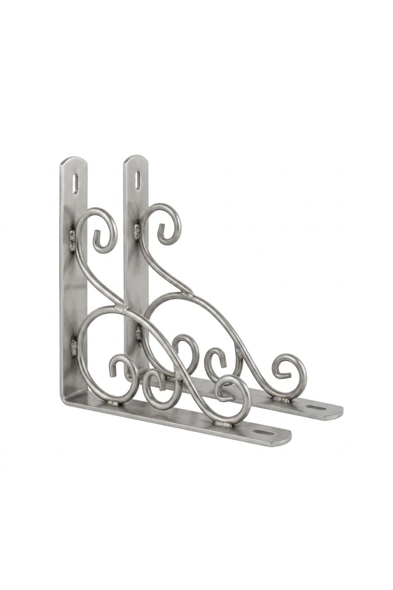 Heavy Duty Wall Mount Plant Hanger Hooks (Pack of 2) | Metal Hanging Basket Brackets for Flower Pots, Lanterns, Bird Feeders & Outdoor Garden DÃ©cor (Steel)