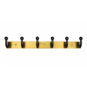 6-Hook Wall Mounted Coat Rack, Heavy Duty Metal Towel & Clothes Hanger with 3 Mounting Screws Included, Multipurpose Wall Hook for Entryway, Bathroom, Bedroom, Kitchen, Office – Black & Gold 6-Hook Wall Mounted Coat Rack, Heavy Duty Metal Towel & Clothes Hanger with 3 Mounting Screws Included, Multipurpose Wall Hook for Entryway, Bathroom, Bedroom, Kitchen, Office – Black & Gold