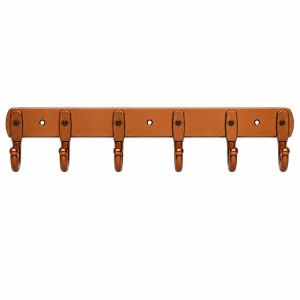 6-Hook Metal Wall Hook Rack with 3 Mounting Screws Included | Heavy Duty Wall Mounted Coat & Towel Hanger | Multipurpose Hook Rail for Clothes, Keys, Bags, Hats & Bathroom Accessories | Copper Finish 6-Hook Metal Wall Hook Rack with 3 Mounting Screws Included | Heavy Duty Wall Mounted Coat & Towel Hanger | Multipurpose Hook Rail for Clothes, Keys, Bags, Hats & Bathroom Accessories | Copper Finish