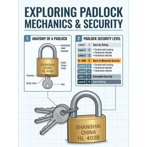 Brass Padlock with Keys | Heavy Duty Metal Security Lock for Doors, Gates, Cabinets, Lockers, Luggage & Storage | Durable Anti-Rust Safety Padlock with 3 Keys (Pack of 1)