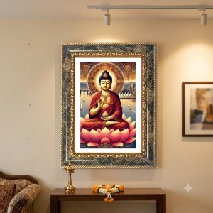 Buddha Decorative Photo Frame With White Mount | Premium Wall & Tabletop Picture Frame | Home, Office & Temple Decoration | 10x14 Inch (Pack Of 1) (F32691) Buddha Decorative Photo Frame With White Mount | Premium Wall & Tabletop Picture Frame | Home, Office & Temple Decoration | 10x14 Inch (Pack Of 1) (F32691)