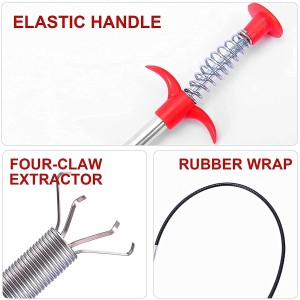 Drain Snake Clog Remover Tool | Flexible Grabber Pickup Cleaning Tool for Sink, Bathroom, Kitchen, Wash Basin & Pipe Drain Blockage Removal | Spring Wire Drain Cleaner (Pack of 1) Drain Snake Clog Remover Tool | Flexible Grabber Pickup Cleaning Tool for Sink, Bathroom, Kitchen, Wash Basin & Pipe Drain Blockage Removal | Spring Wire Drain Cleaner (Pack of 1)