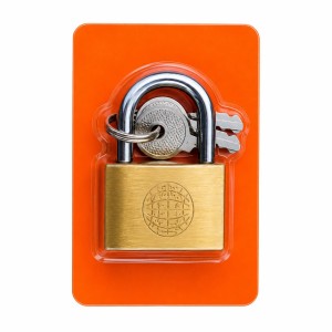 Brass Padlock with Keys | Heavy Duty Metal Security Lock for Doors, Gates, Cabinets, Lockers, Luggage & Storage | Durable Anti-Rust Safety Padlock with 3 Keys (Pack of 1)