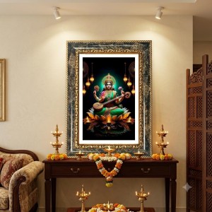 Lakshmi Decorative Photo Frame With White Mount | Premium Wall & Tabletop Picture Frame | Home, Office & Temple Decoration | 8x12 Inch (Pack Of 1) (F31506) Lakshmi Decorative Photo Frame With White Mount | Premium Wall & Tabletop Picture Frame | Home, Office & Temple Decoration | 8x12 Inch (Pack Of 1) (F31506)