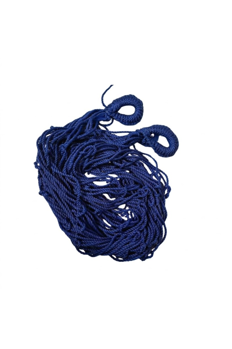 Nylon Net Hammock Swing for Adults â€“ Strong & Comfortable Hanging Jhulna for Indoor, Outdoor, Balcony, Home & Bedroom Use (Blue)