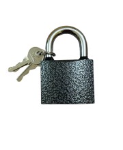 Heavy Duty Metal Padlock with 3 Keys | Durable Security Lock for Doors, Gates, Cabinets, Lockers, Luggage & Storage | Anti-Rust Iron Padlock (Pack of 1)