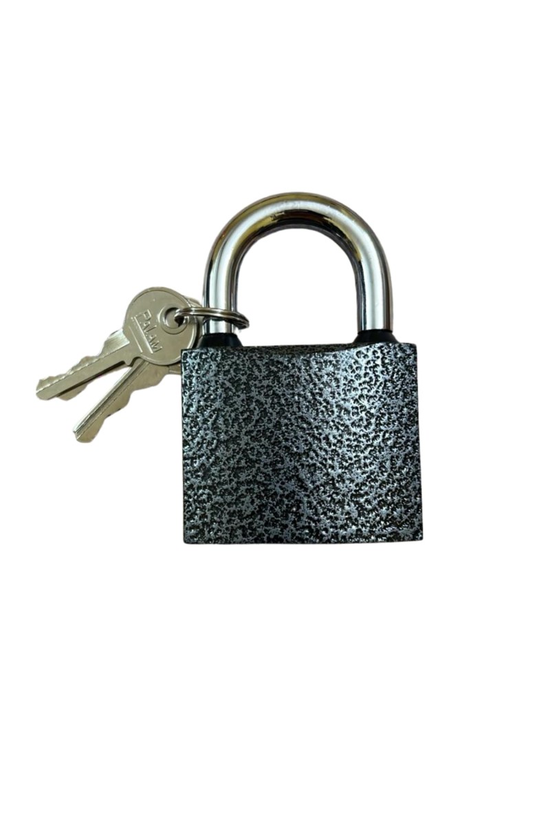 Heavy Duty Metal Padlock with 3 Keys | Durable Security Lock for Doors, Gates, Cabinets, Lockers, Luggage & Storage | Anti-Rust Iron Padlock (Pack of 1)