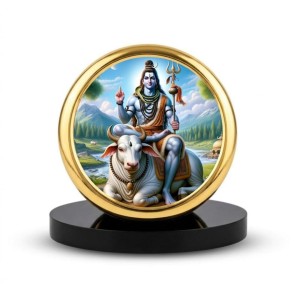 Car Dashboard/Table Top Lord Shiva Metal Golden Photo Stand 2x2 Inches, Compact & Stylish Spiritual Display For Car, Home & Office (Pack Of 1) (F24862) Car Dashboard/Table Top Lord Shiva Metal Golden Photo Stand 2x2 Inches, Compact & Stylish Spiritual Display For Car, Home & Office (Pack Of 1) (F24862)