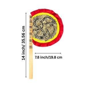 Handmade Bamboo Hand Fan (Hatpakha) – Traditional Hand-Painted Handheld Fan for Cool Air, Home Décor, Festivals & Puja Handmade Bamboo Hand Fan (Hatpakha) – Traditional Hand-Painted Handheld Fan for Cool Air, Home Décor, Festivals & Puja