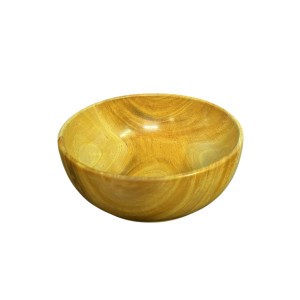 Wooden Bowl for Serving Snacks, Dry Fruits & Salad | Handmade Natural Wood Bowl | Multipurpose Round Serving Bowl for Kitchen, Dining, Fruit, Dessert & Home Decor