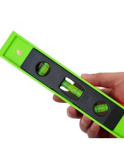 3-in-1 Magnetic Spirit Level Tool with Bubble Vials & Measuring Scale | Mini Water Level Meter for Horizontal, Vertical | Portable Leveling Tool for Home, Construction & DIY Project